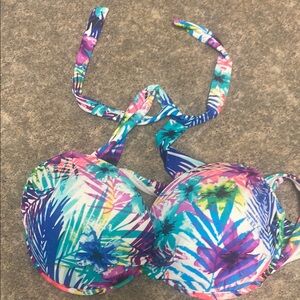Catalina Tropical Print Bikini Top